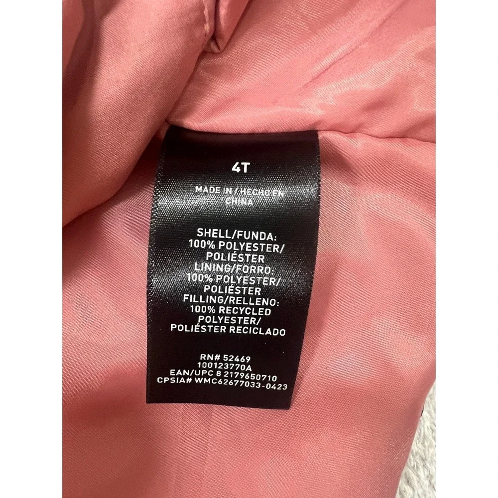 Swiss Tech Girls 4T 3-in-1 Systems Winter Jacket Pink Navy Abstract Fleece Liner